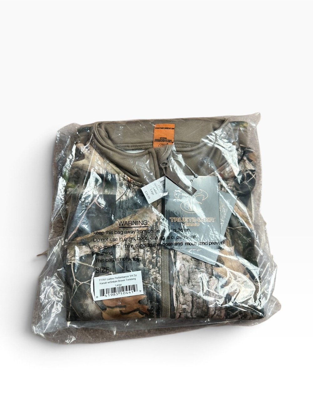 Women’s TrueTimber Grid Fleece 1/4 Zip Camo Hoodie Size L NWT